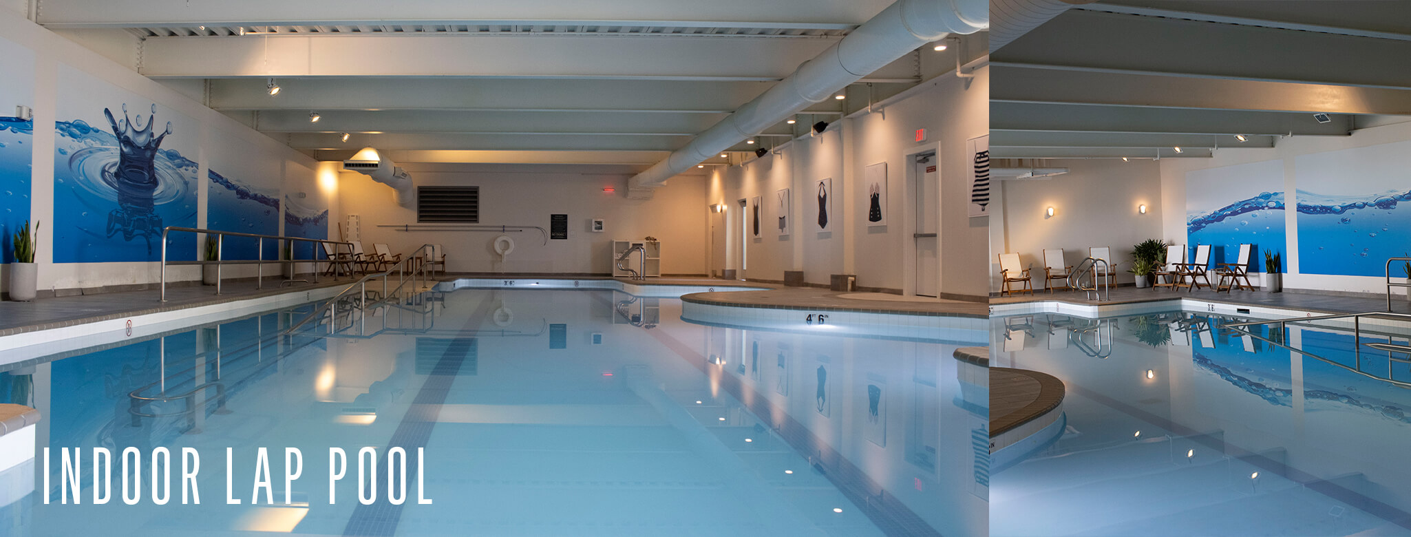 Indoor pool and hot tub